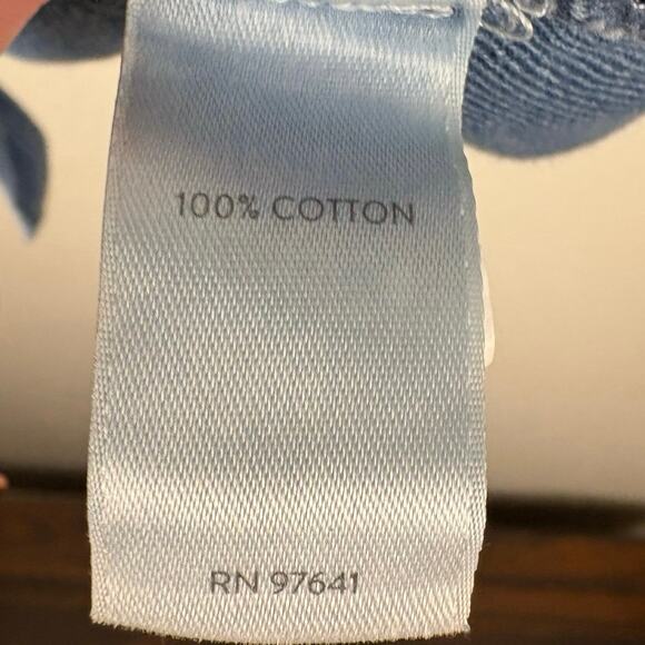 J Jill Denim Size XL Blue Long Sleeve Button Up Shirt Cotton Shirt Tie Knot - Picture 4 of 6